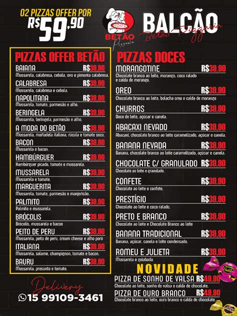 betão pizzaria cardápio - BETÃO PIZZARIA em SOROCABA 